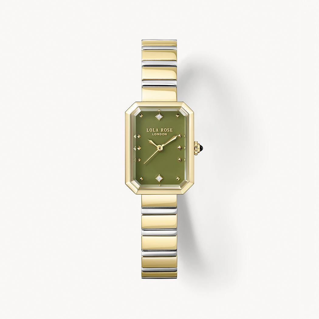 Ms. Lola Green Onyx Watch & Bracelet Gift Set