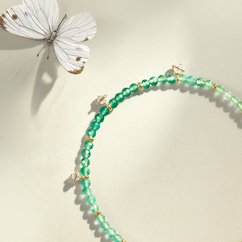 New Heliocentric Gradient Green Agate Bracelet