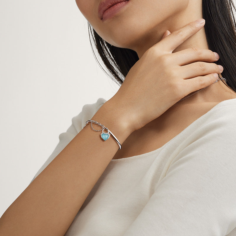 New Amazonite & Clear Quartz Bracelet