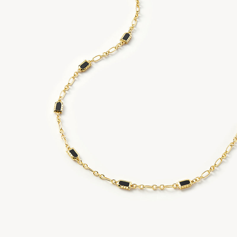 Multi-Arch Black Onyx Necklace