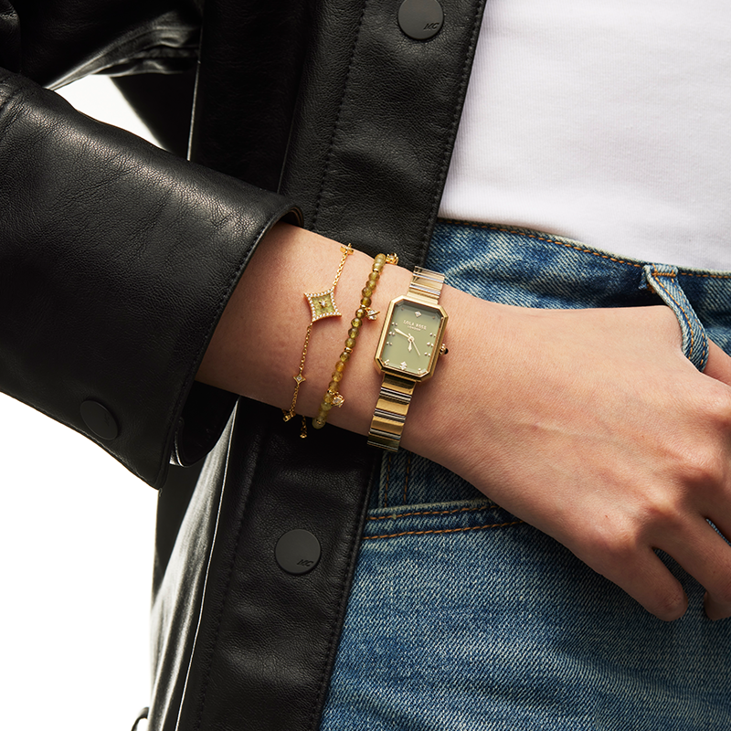 Ms. Lola Green Onyx Watch & Bracelet Gift Set