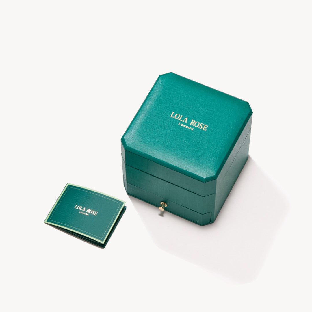 New Cube Mother of Pearl Watch (Green hand)