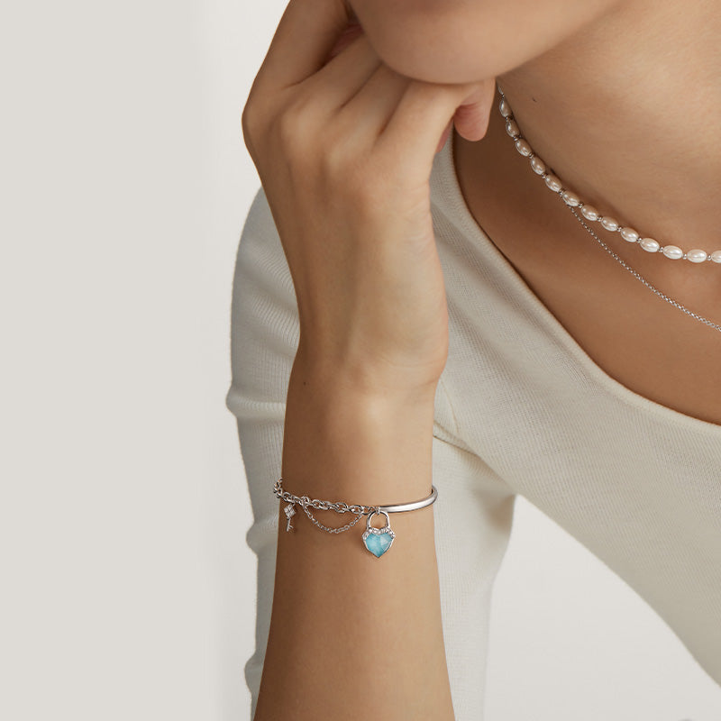 New Amazonite & Clear Quartz Bracelet