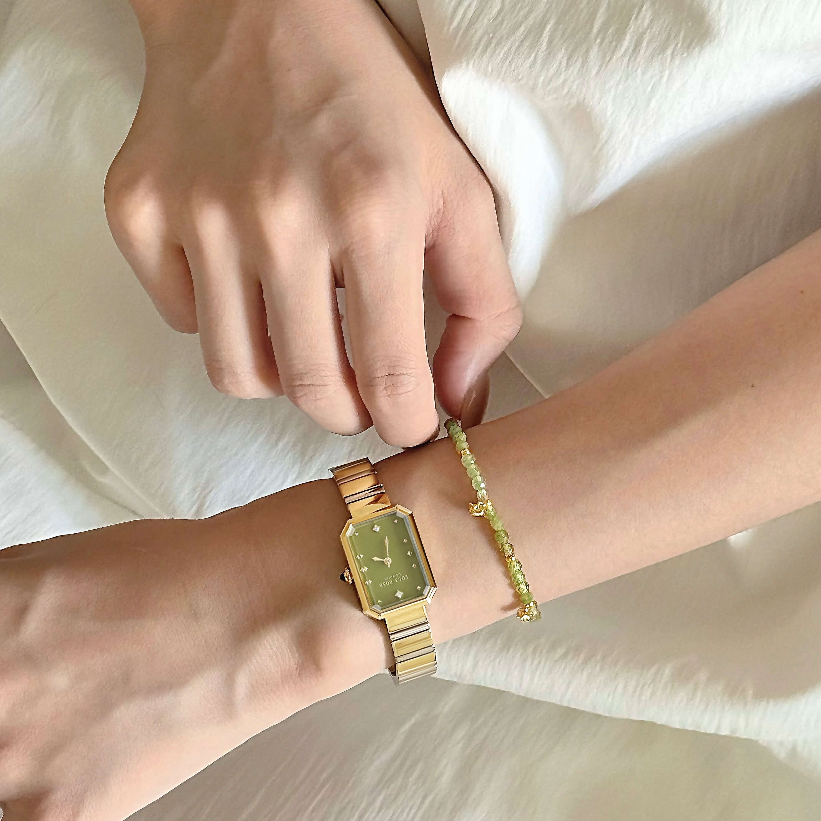 Ms. Lola Green Onyx Watch & Heliocentric Bracelet Gift Set