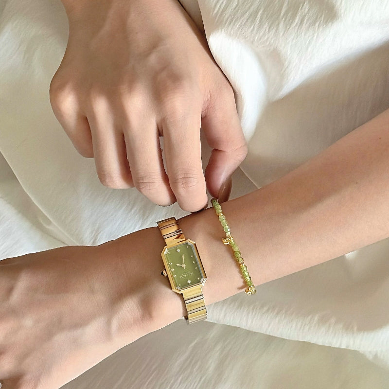 Ms. Lola Green Onyx Watch & Bracelet Gift Set