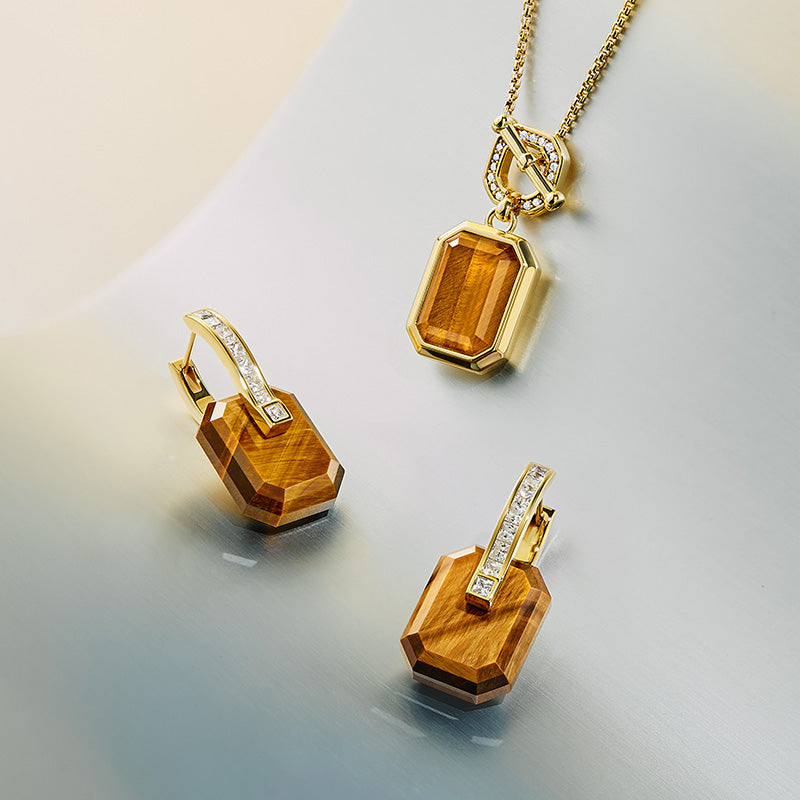 Ms. Lola Tiger's Eye Earrings
