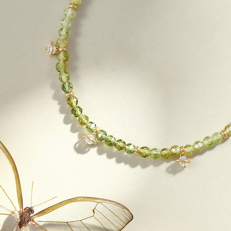 New Heliocentric Green Garnet Bracelet