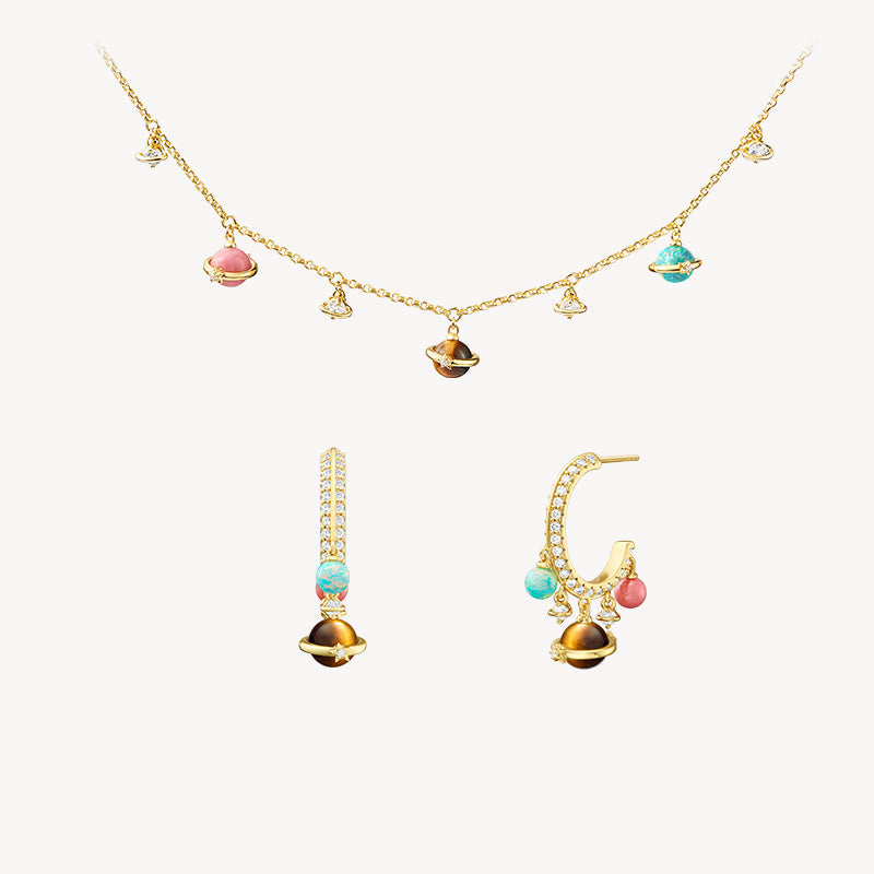 New Heliocentric Necklace & Earrings Gift Set