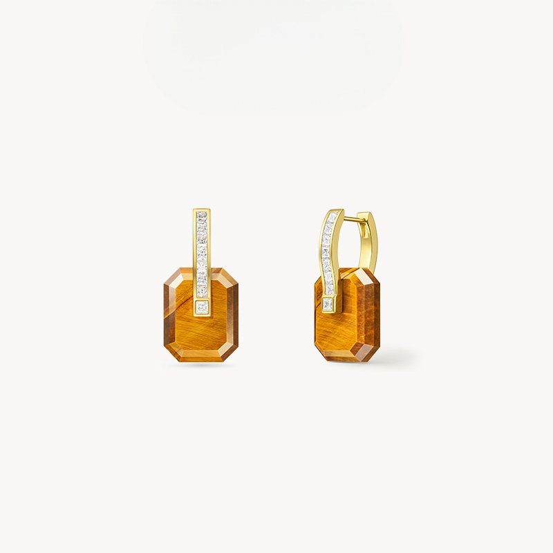 Ms. Lola Tiger's Eye Earrings