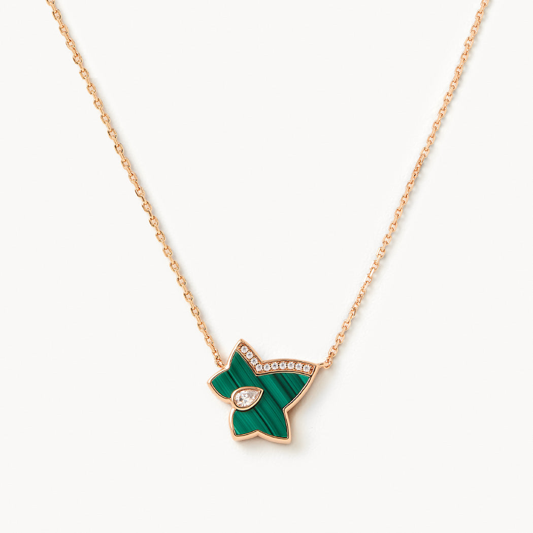 Malachite Simple Leaf Necklace