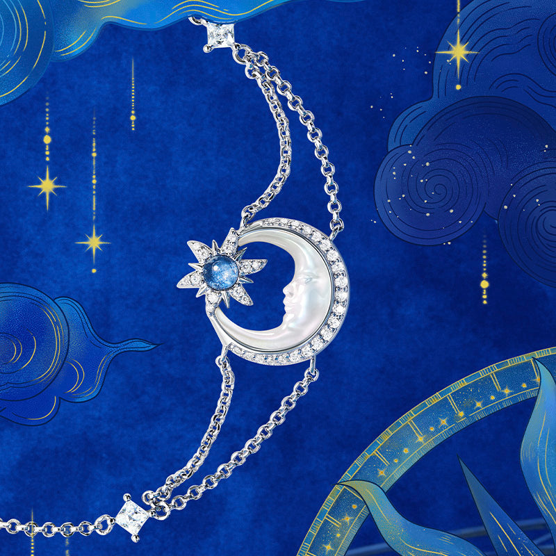 Astrology Moon Mother of Pearl Bracelet