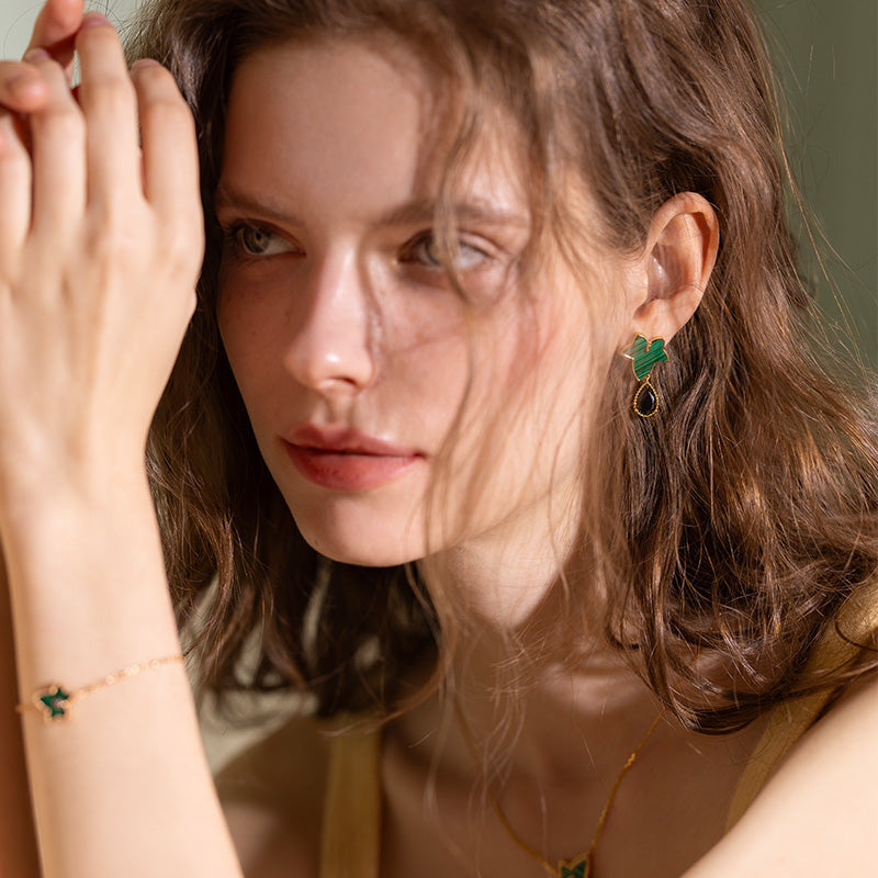 Malachite Earrings