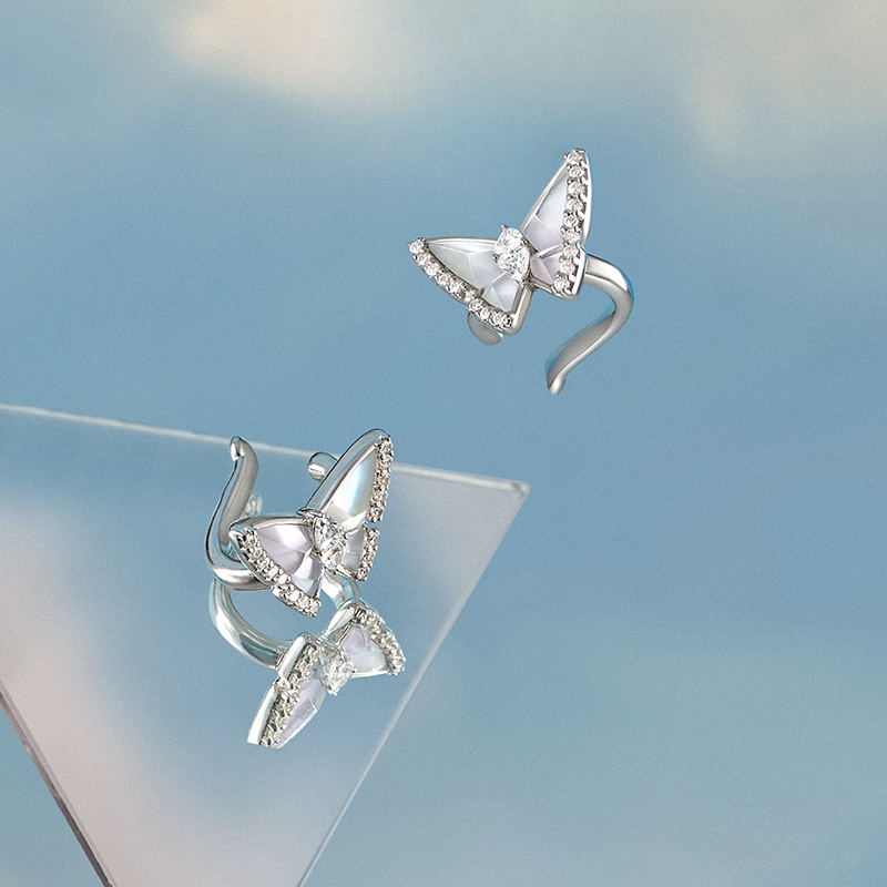 Crystal Butterfly Ear Cuff