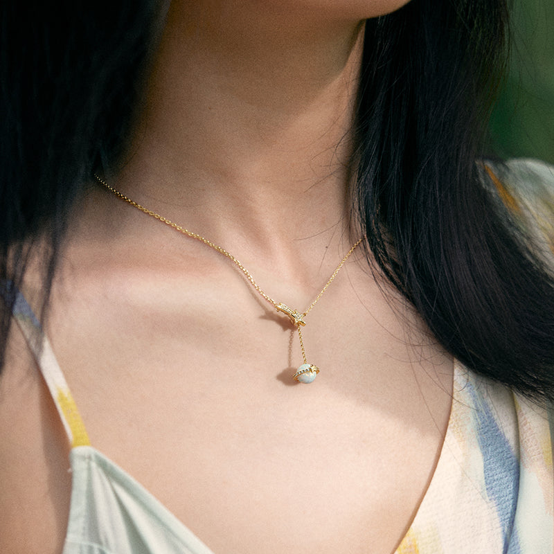Heliocentric Opal Necklace