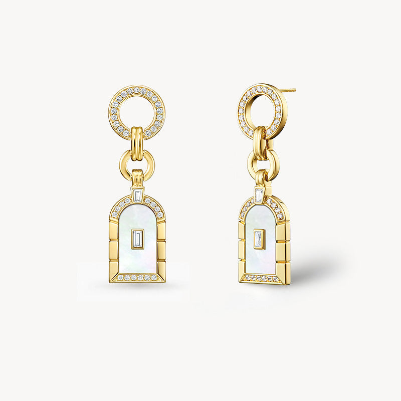 Large Arch Mother-of-Pearl Earrings