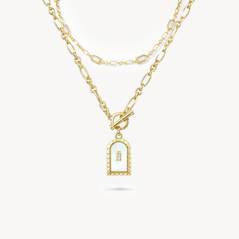 Large Arch Mother-of-Pearl Necklace