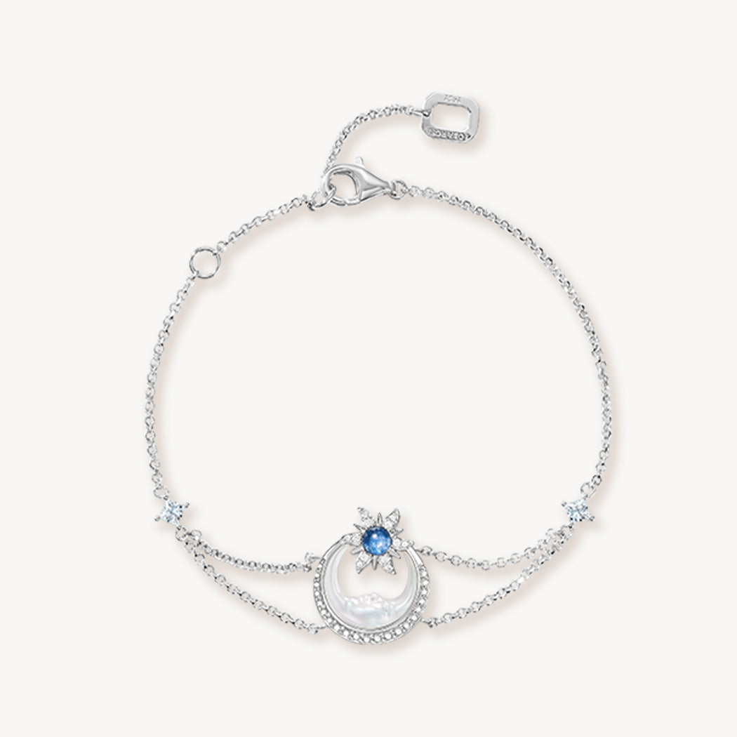 Astrology Moon Mother of Pearl Bracelet
