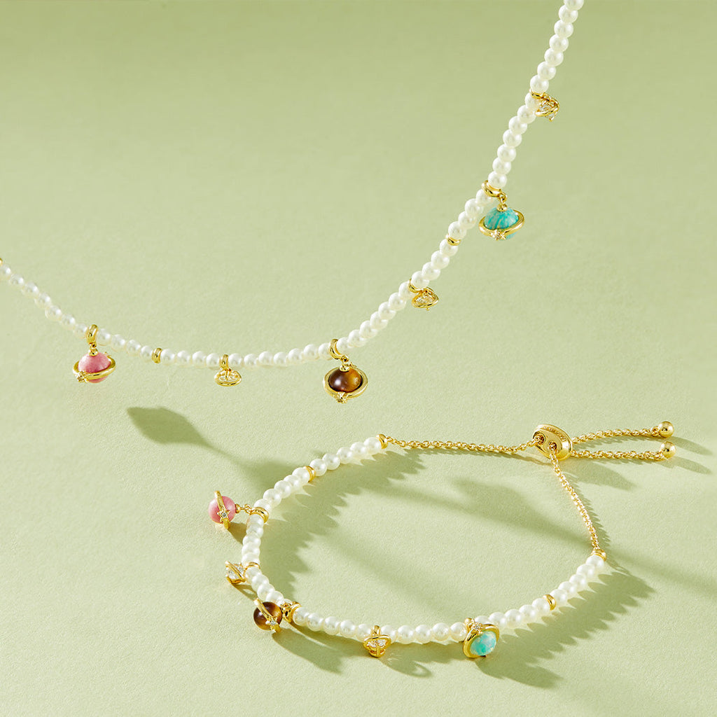 Heliocentric Pearl Bracelet