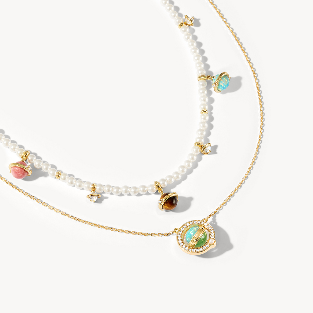 Heliocentric Pearl Necklace