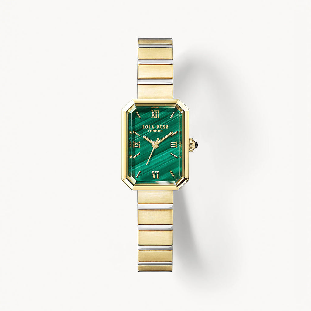 Ms. Lola Malachite Watch & Bracelet Gift Set