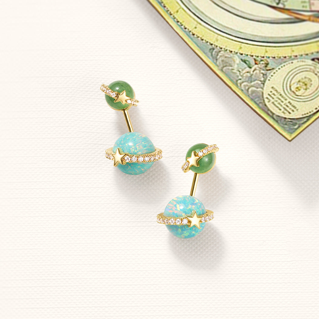 Heliocentric Opal Earrings