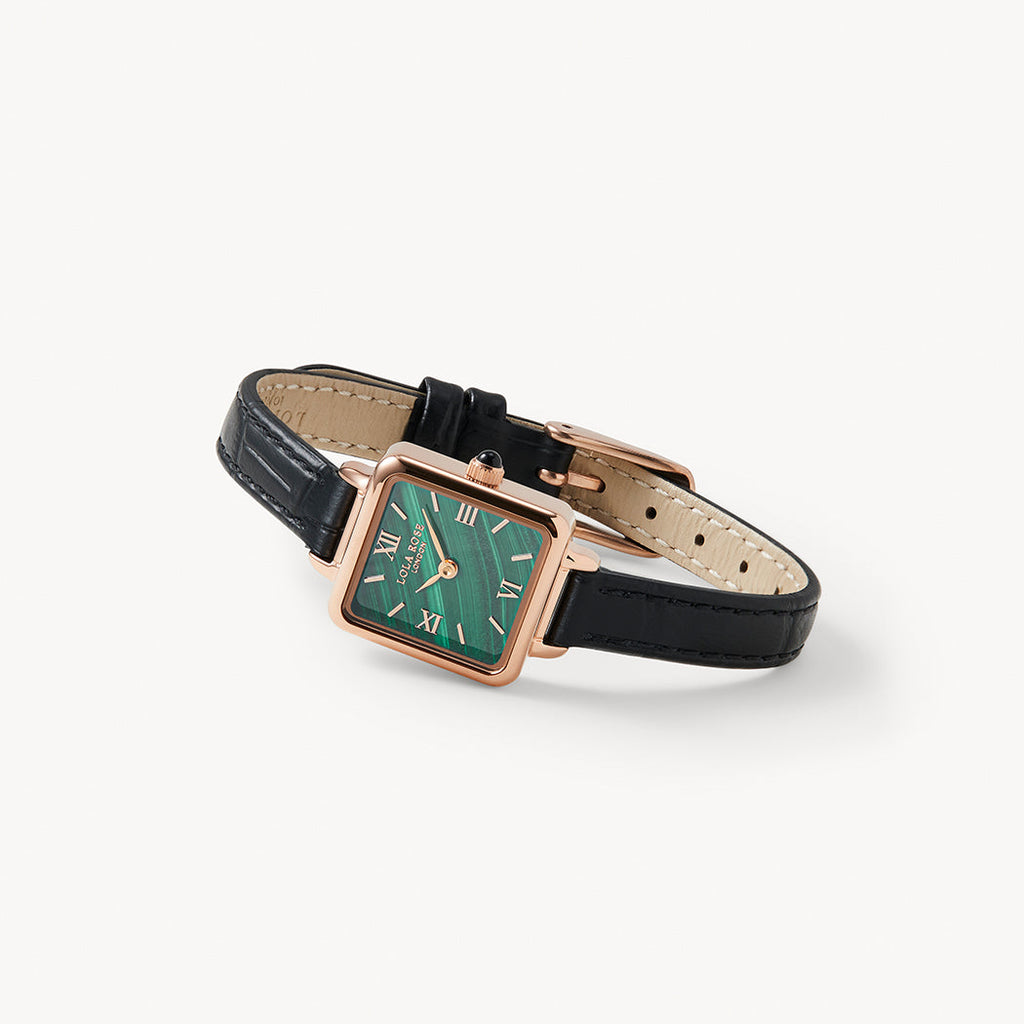 Malachite Cube Watch