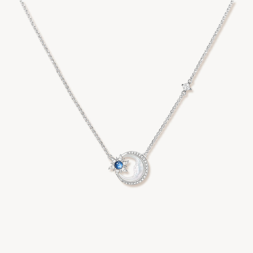 Astrology Moon Mother of Pearl Necklace