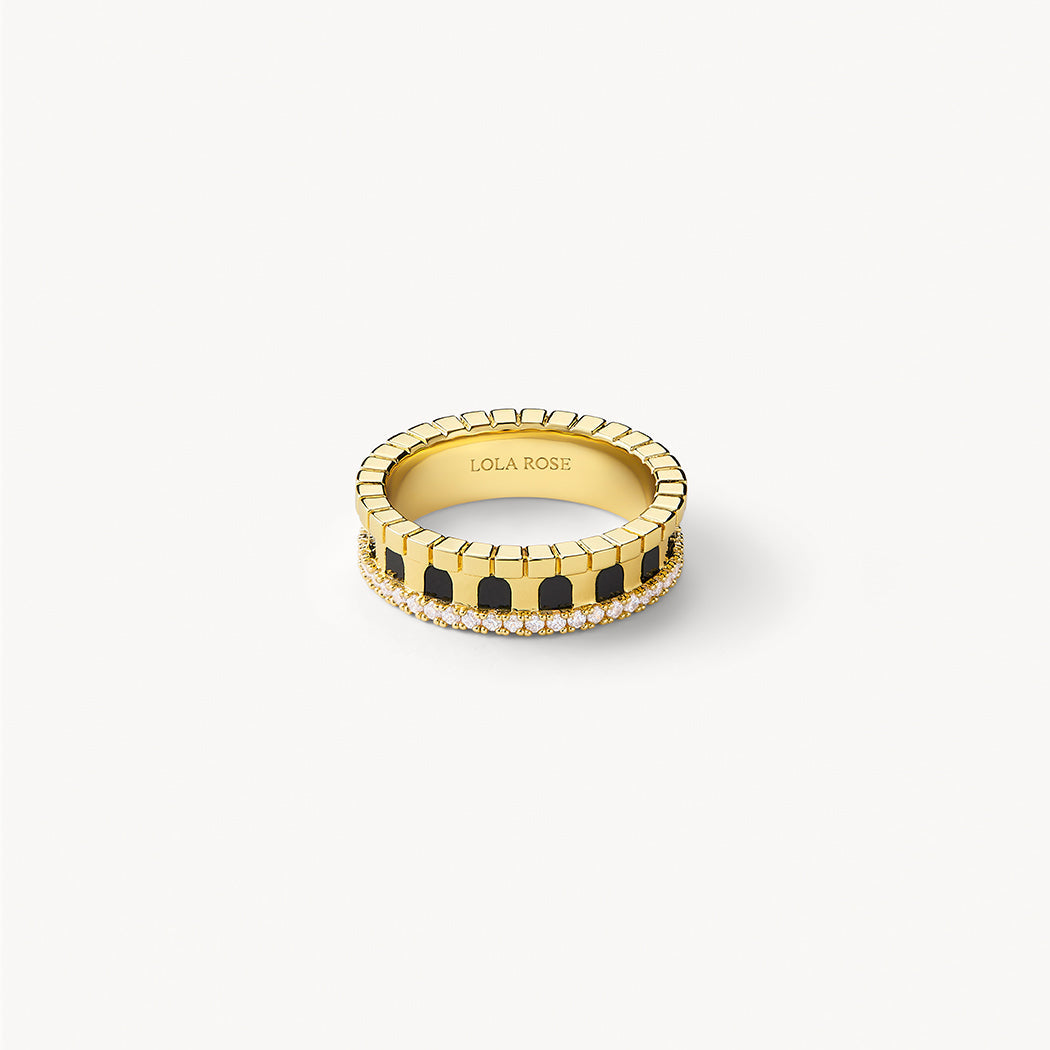 Arch Black Onyx Ring