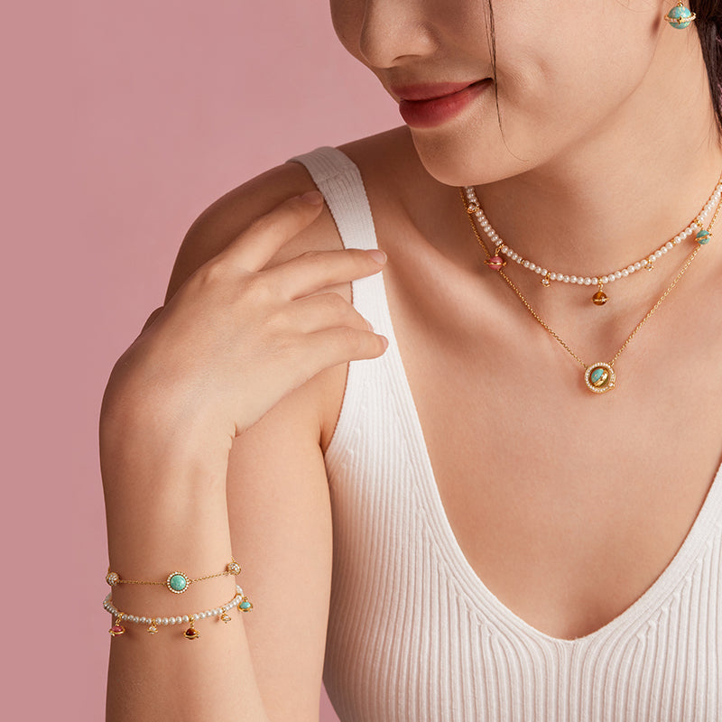 Heliocentric Freshwater Pearl Bracelet