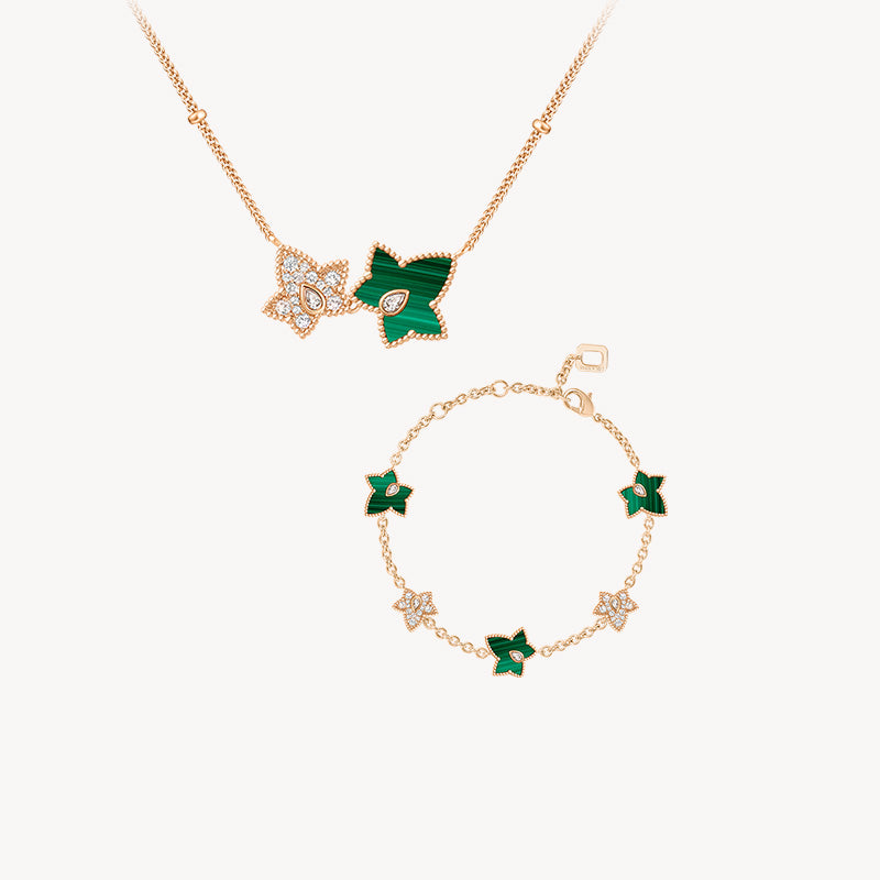 Malachite Bead Necklace & Bracelet Gift Set