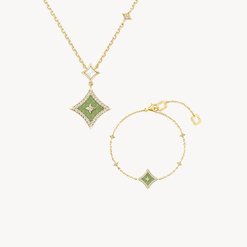 Aventurine Necklace & Bracelet Gift Set