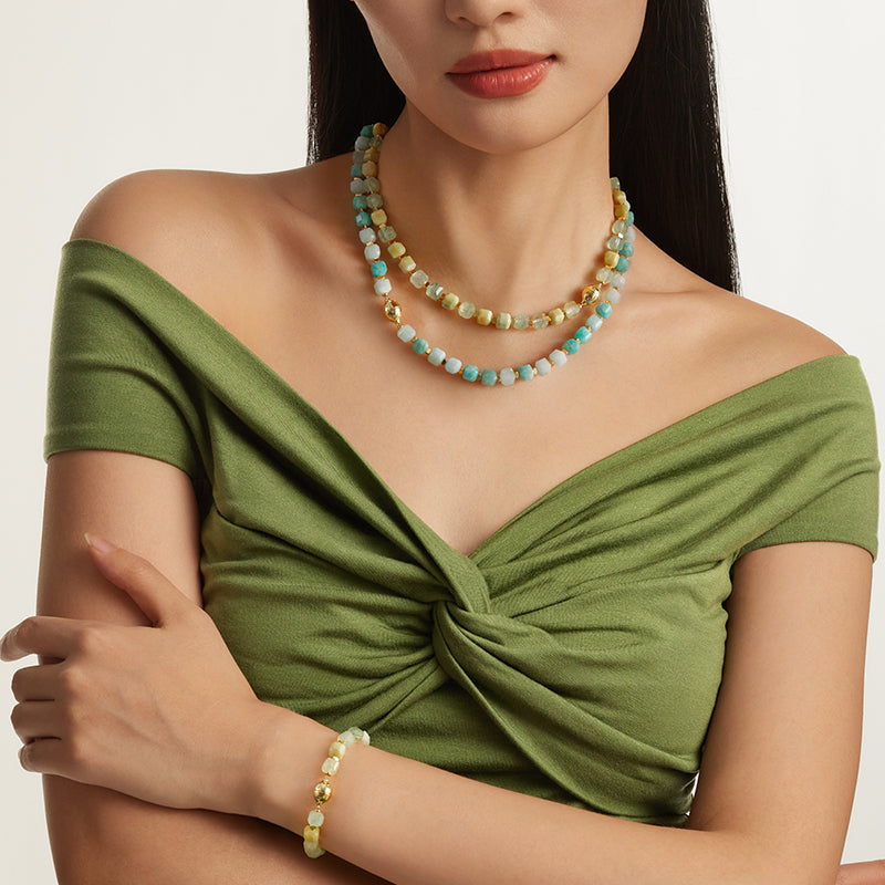 Cubic Zirconia Beaded Necklace