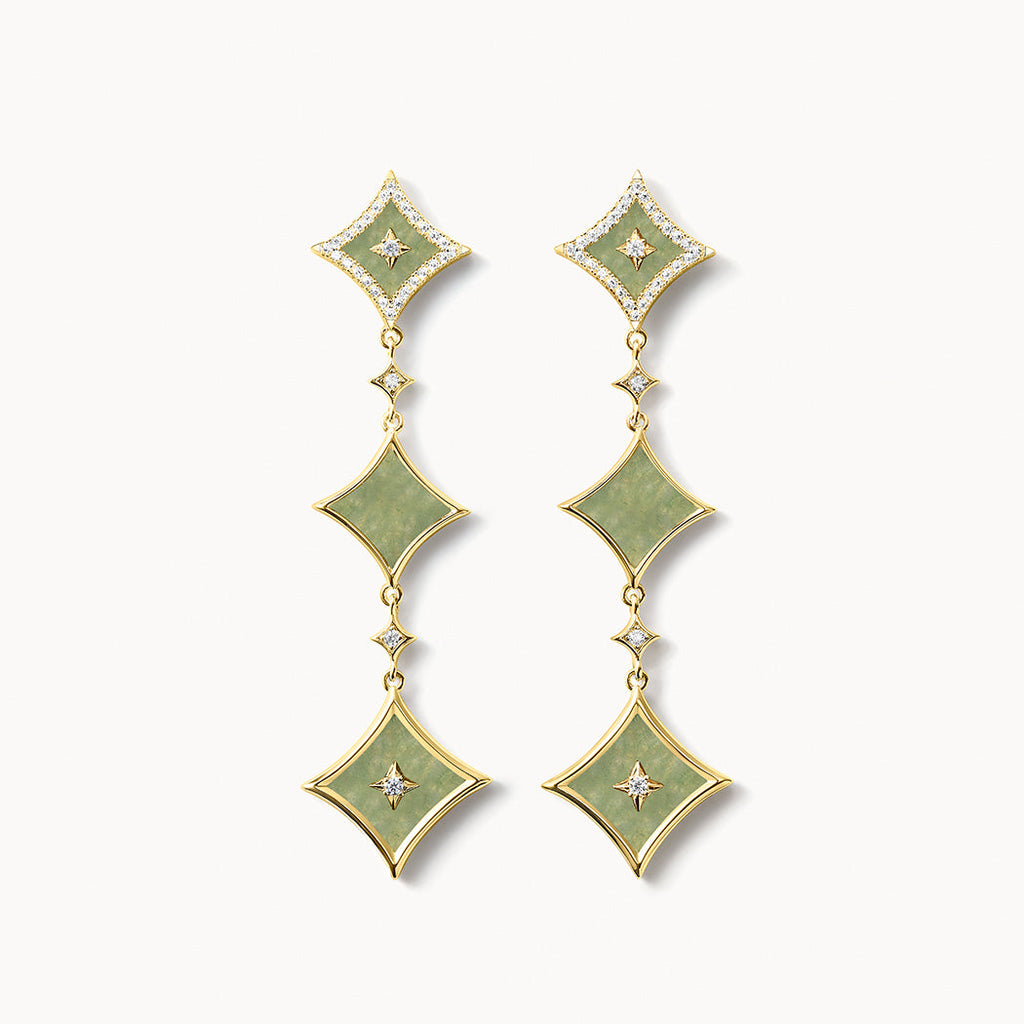 Aventurine Chain Earrings
