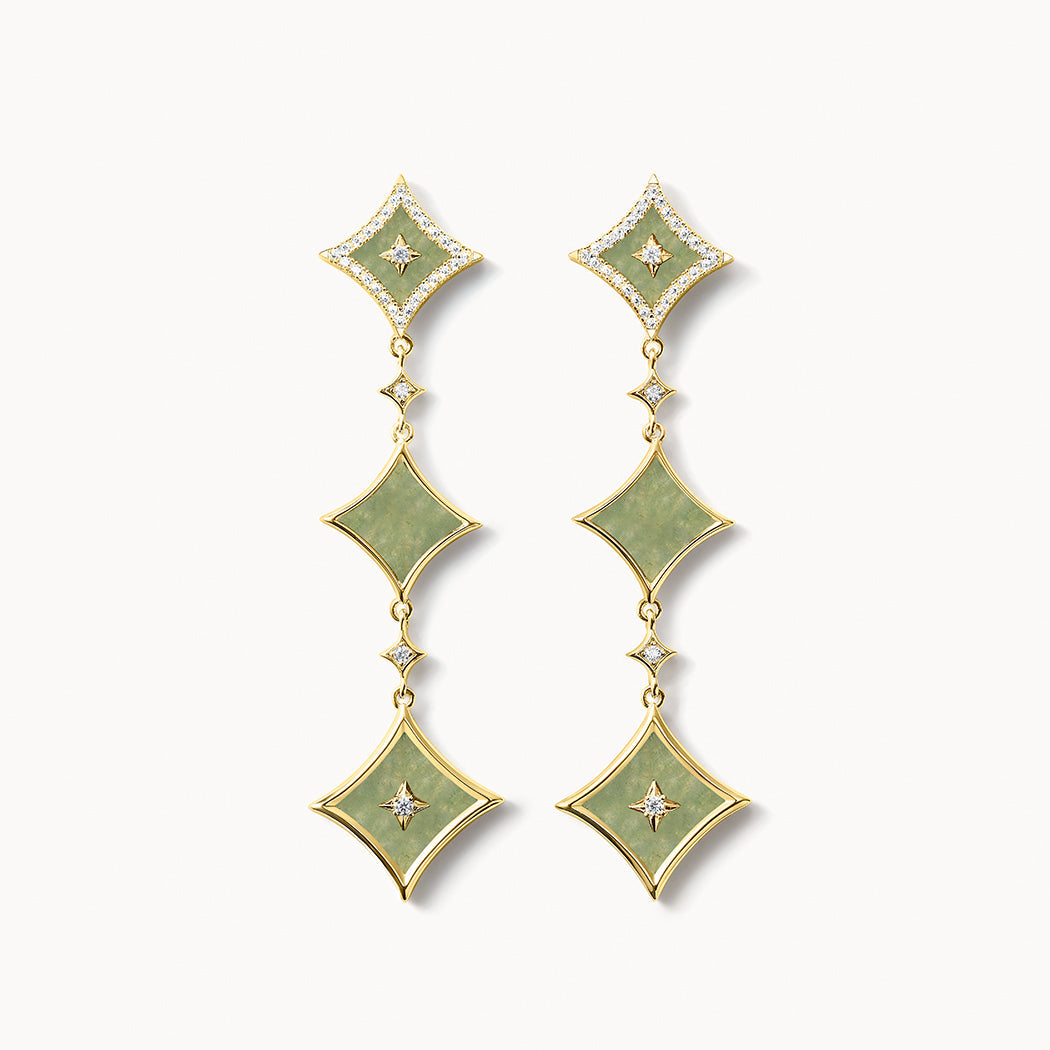 Aventurine Chain Earrings