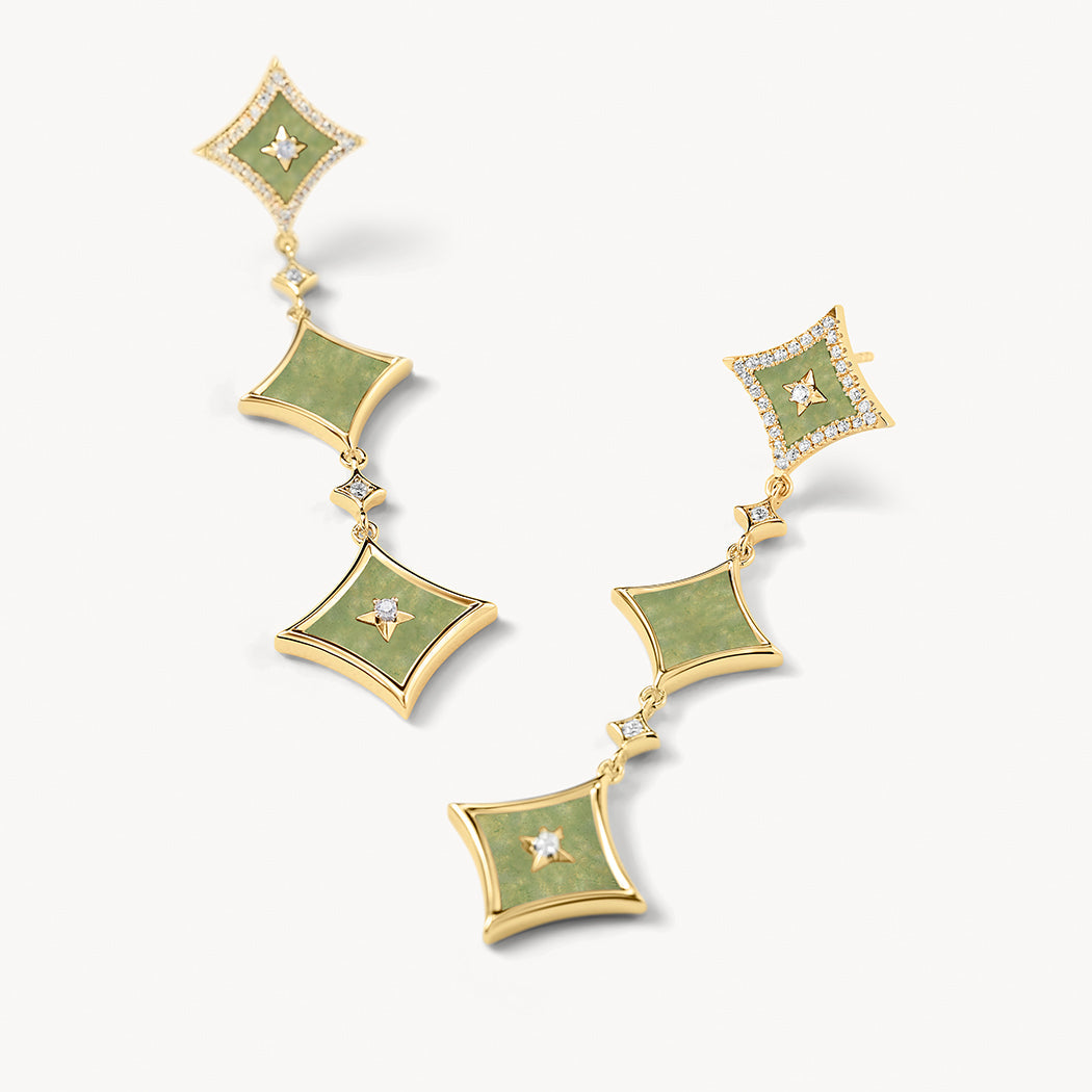 Aventurine Chain Earrings