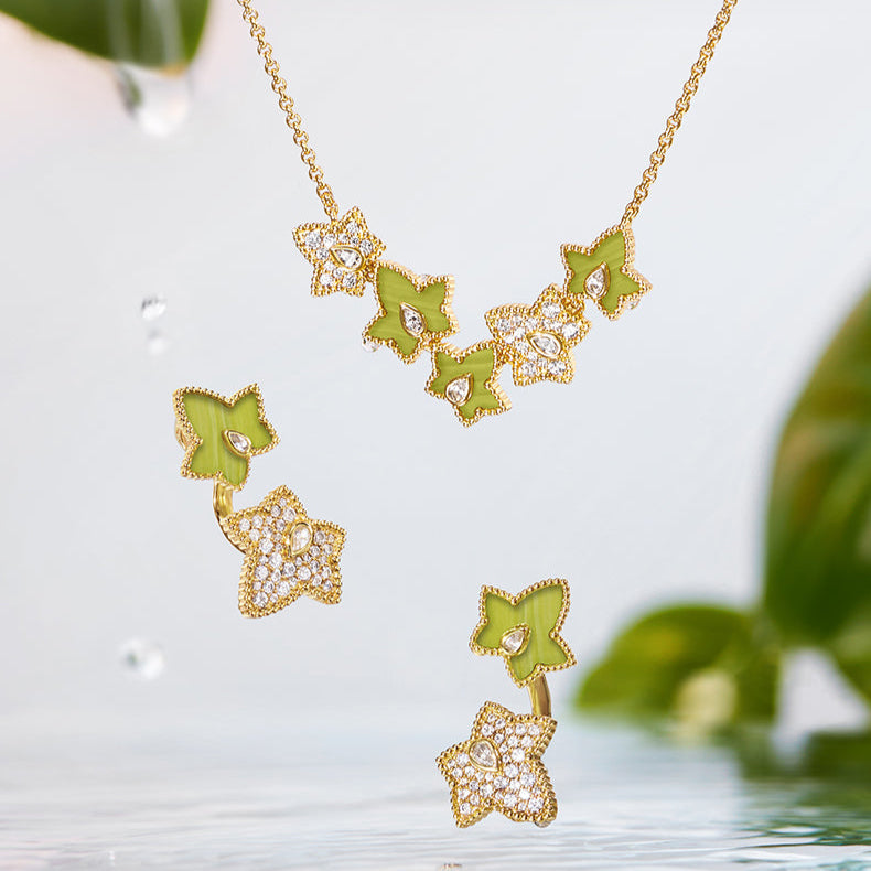 Lola Rose x AHALOLO Ivy Collection Green Calcite Stud Earrings(Shipping from July 13th)