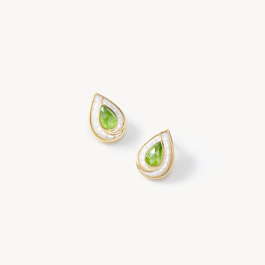 Aventurine Waterdrop Stud Earrings