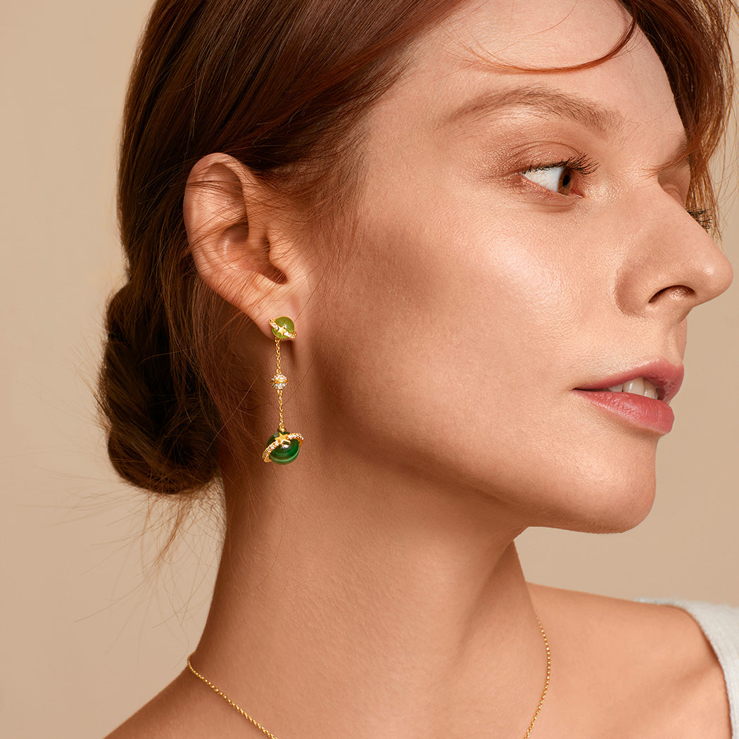 Malachite Earrings