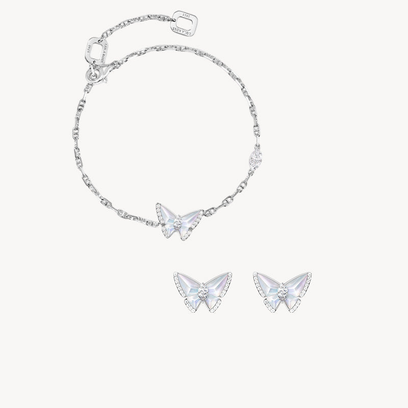 Crystal Butterfly Bracelet & Earrings Gift Set