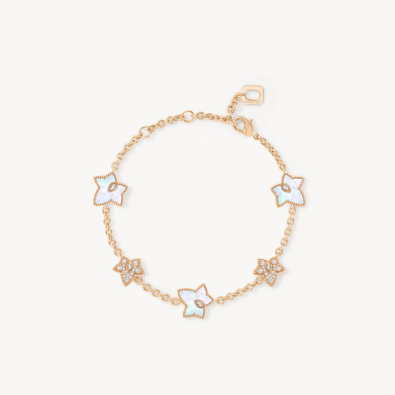 Cube Mother of Pearl Watch & Ivy Bracelet Gift Set
