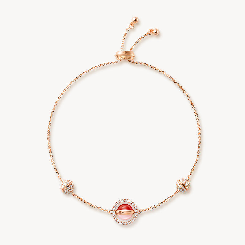 Heliocentric Pink Opal & Carnelian Bracelet