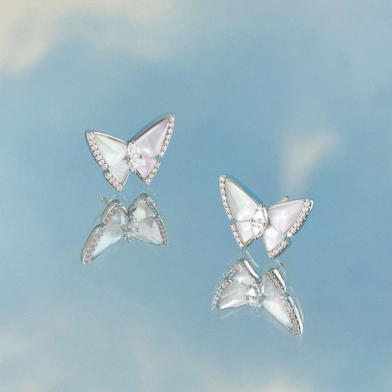 Crystal Butterfly Earrings