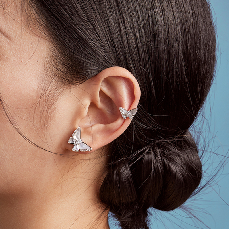 Crystal Butterfly Ear Cuff