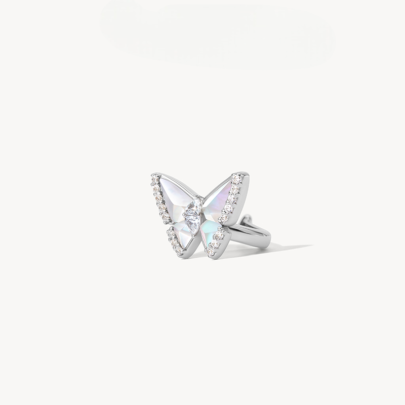 Crystal Butterfly Ear Cuff