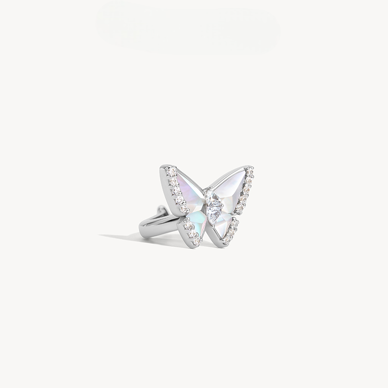 Crystal Butterfly Ear Cuff