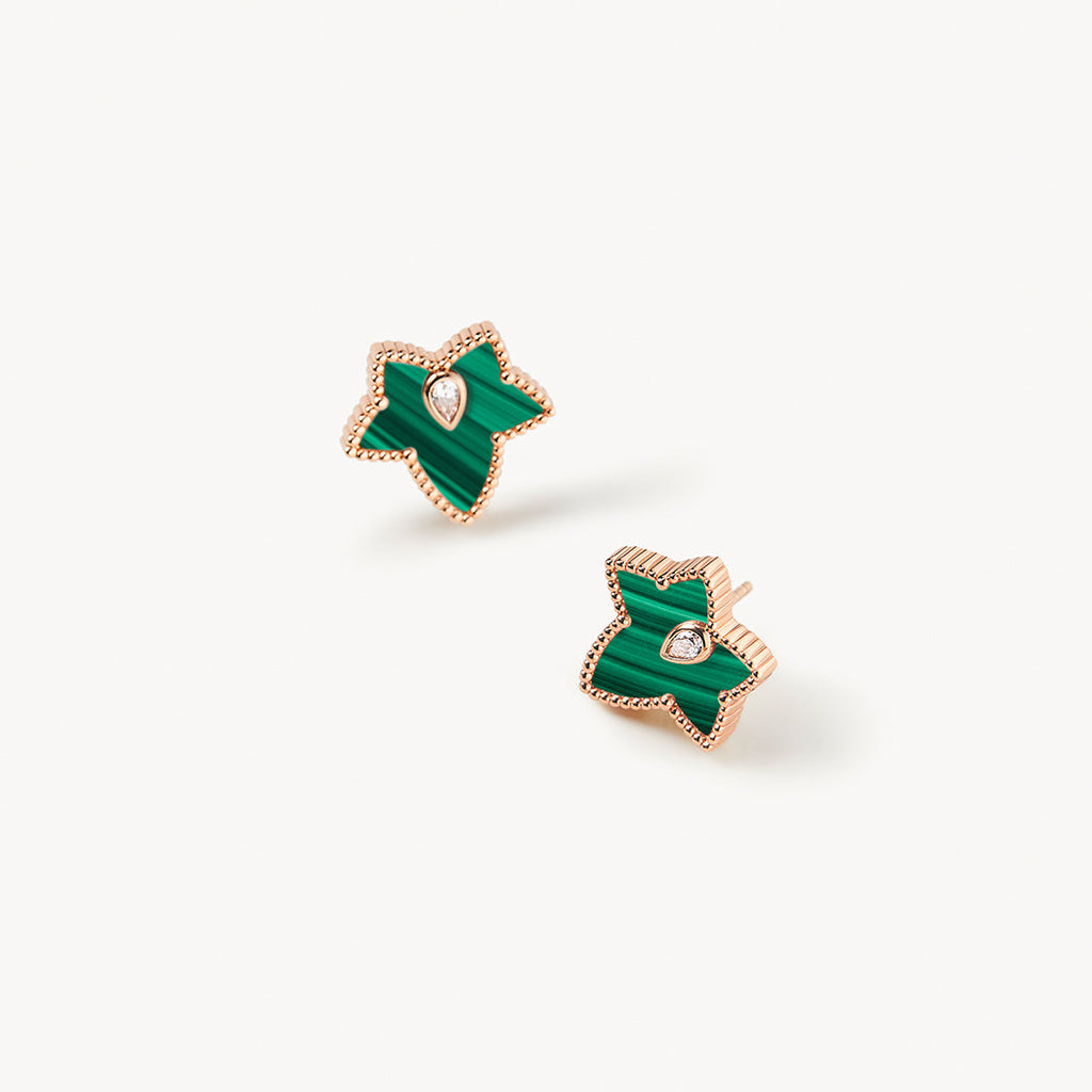 Malachite Bead Earrings