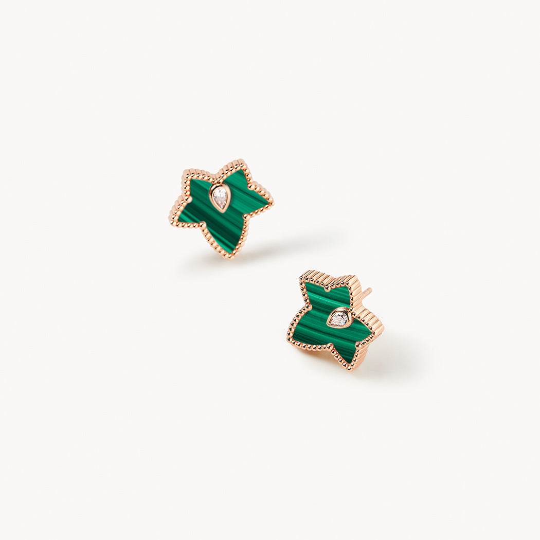 Malachite Bead Earrings